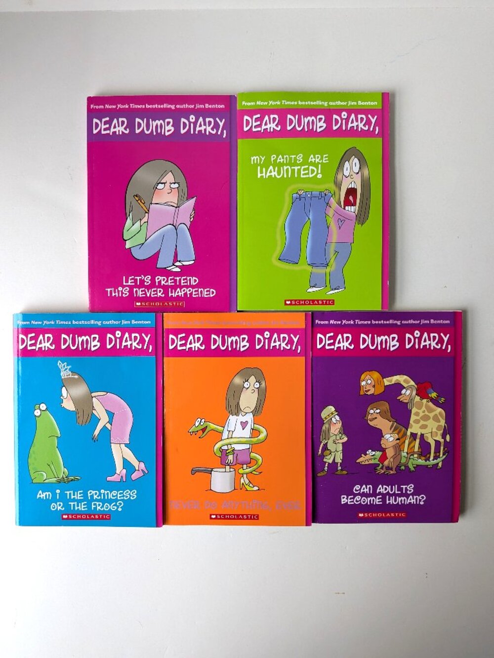 Lot 5 Kids Books Dear Dumb Diary 1 2 3 4 5 PB Humor Middle Grade Girl Real
